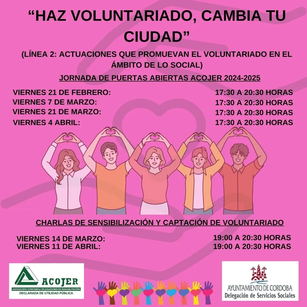 Cartel de "Haz voluntariado, Cambia tu ciudad"